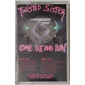 Twisted Sister Cassette - Come Out And Play - Atlantic 7 81275-4-E M-/M- Rock